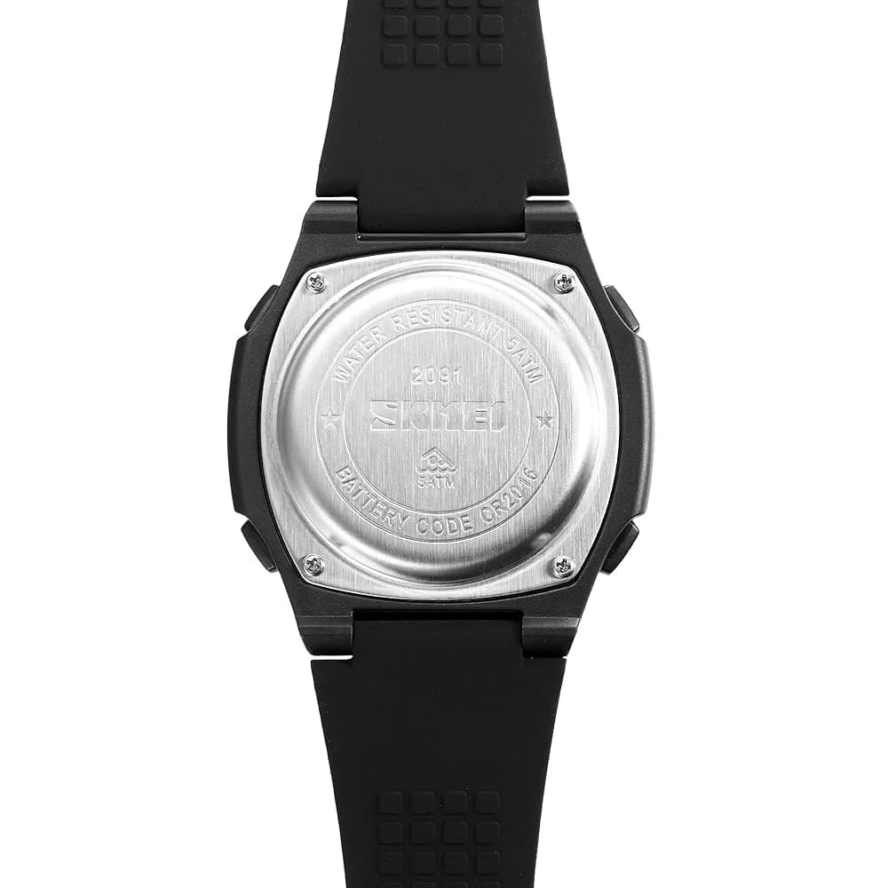 Skmei 2091 Black/White — Caseback 5ATM