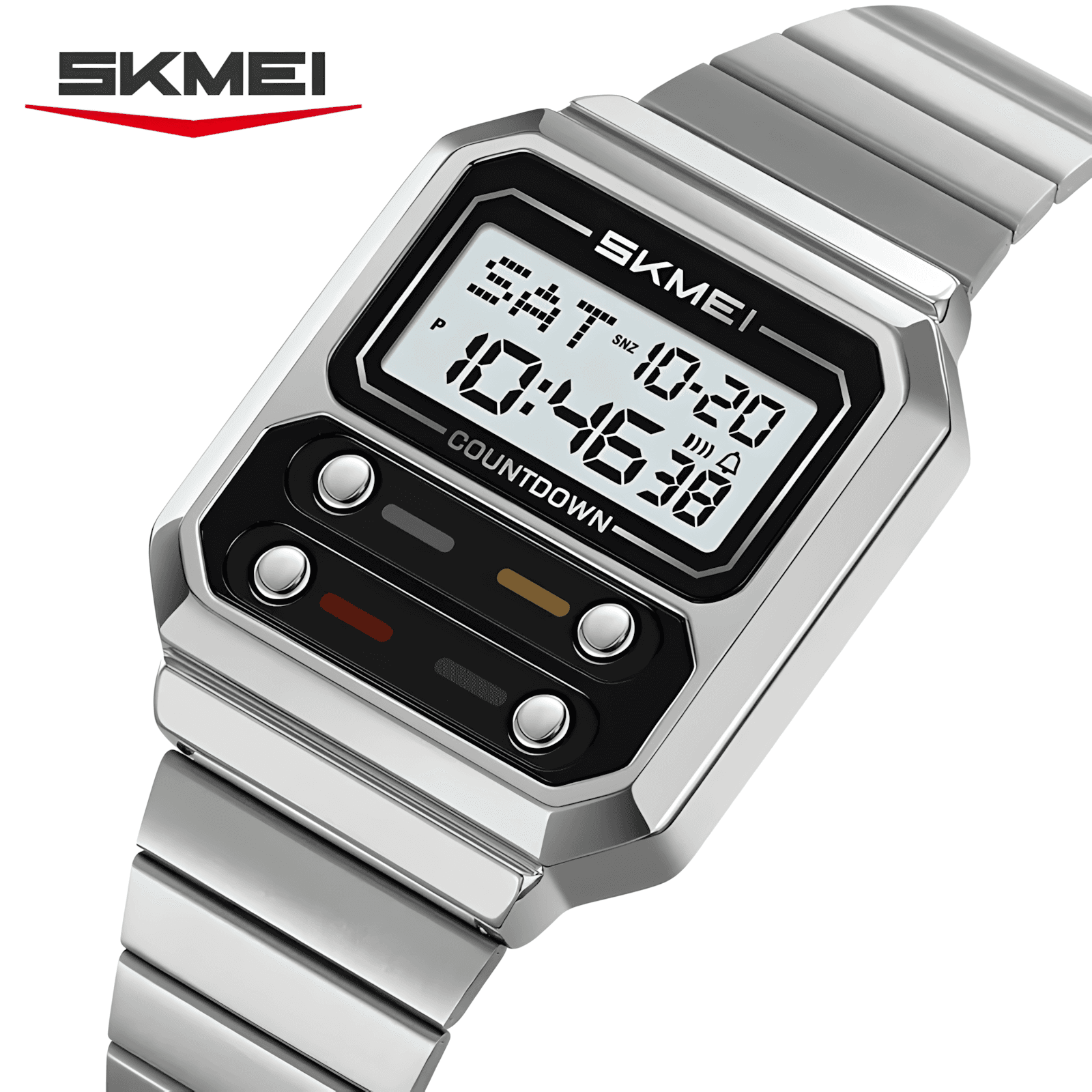 Skmei 2448 Silver-White — Close Up